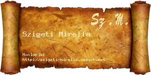 Szigeti Mirella névjegykártya